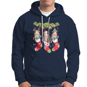 Christmas Hoodie Guinea Pig In Xmas Socks Cute Santa Hat TS09 Navy Printyourwear