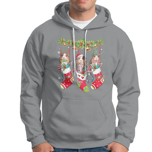 Christmas Hoodie Guinea Pig In Xmas Socks Cute Santa Hat TS09 Sport Gray Printyourwear