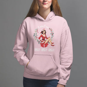 Christmas Hoodie I Ain't No Ho Ho Ho Women Vintage Xmas TS09 Light Pink Printyourwear