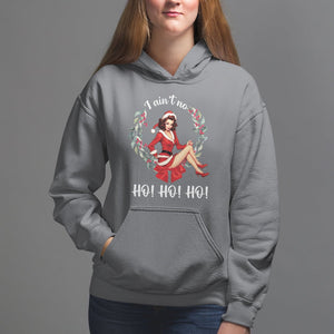 Christmas Hoodie I Ain't No Ho Ho Ho Women Vintage Xmas TS09 Charcoal Printyourwear