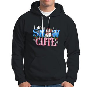 Christmas Hoodie I Am Snow Cute Snowman Winter Chilling TS09 Black Printyourwear