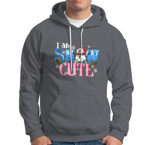 Christmas Hoodie I Am Snow Cute Snowman Winter Chilling TS09 Charcoal Printyourwear