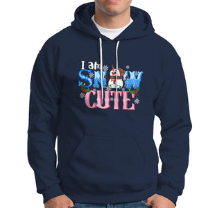 Christmas Hoodie I Am Snow Cute Snowman Winter Chilling TS09 Navy Printyourwear