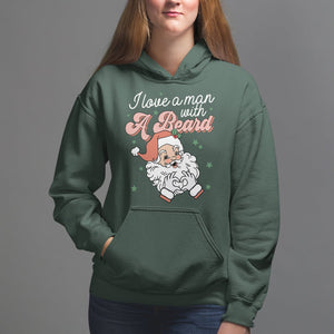 Christmas Hoodie I Love A Man With A Beard Santa Xmas TS09 Dark Forest Green Printyourwear