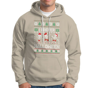 Christmas Hoodie I Prefer Halloween Cool Santa Skeleton Dancing TS09 Sand Printyourwear