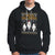 Christmas Hoodie I Prefer Halloween Cute Santa Ghost Boo Skeleton TS09 Black Printyourwear