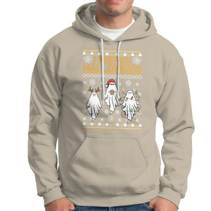 Christmas Hoodie I Prefer Halloween Cute Santa Ghost Boo Skeleton TS09 Sand Printyourwear