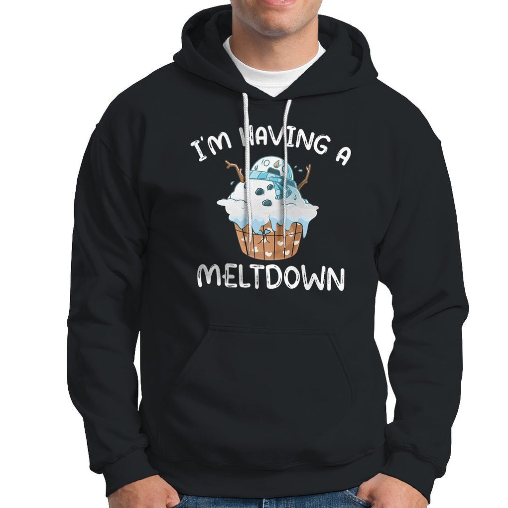 Christmas Hoodie I'm Having a Meltdown Snowman Xmas Melting Snow Icecream TS09 Sapphire Printyourwear