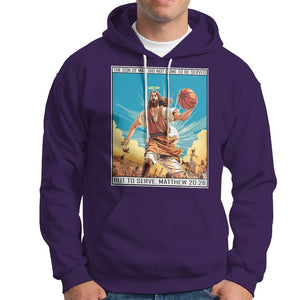 Christmas Hoodie Jesus Baseketball Player Crossing Up Christian Funny Xmas TS09 Purple Printyourwear