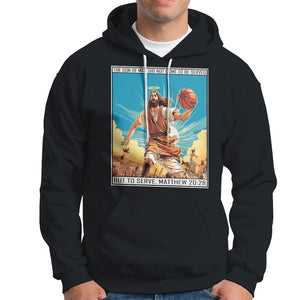 Christmas Hoodie Jesus Baseketball Player Crossing Up Christian Funny Xmas TS09 Black Printyourwear