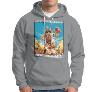 Christmas Hoodie Jesus Baseketball Player Crossing Up Christian Funny Xmas TS09 Sport Gray Printyourwear