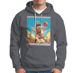 Christmas Hoodie Jesus Baseketball Player Crossing Up Christian Funny Xmas TS09 Charcoal Printyourwear