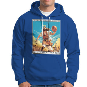 Christmas Hoodie Jesus Baseketball Player Crossing Up Christian Funny Xmas TS09 Royal Blue Printyourwear