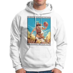 Christmas Hoodie Jesus Baseketball Player Crossing Up Christian Funny Xmas TS09 White Printyourwear