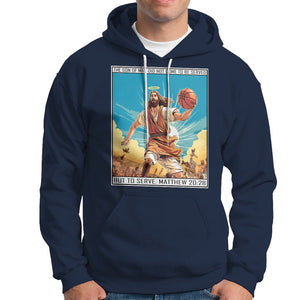 Christmas Hoodie Jesus Baseketball Player Crossing Up Christian Funny Xmas TS09 Navy Printyourwear