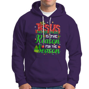 Christmas Hoodie Jesus Is The Reason For The Season TS09 Purple Printyourwear