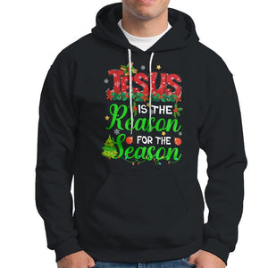 Christmas Hoodie Jesus Is The Reason For The Season TS09 Black Printyourwear