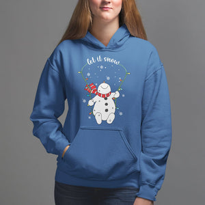 Christmas Hoodie Let It Snow Cute Snowman Xmas TS09 Royal Blue Printyourwear