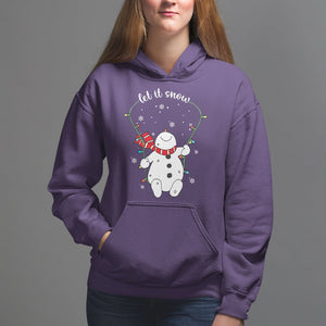 Christmas Hoodie Let It Snow Cute Snowman Xmas TS09 Purple Printyourwear