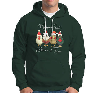 Christmas Hoodie Making A List Chicken It Twice Cute Santa Cuck TS09 Dark Forest Green Printyourwear