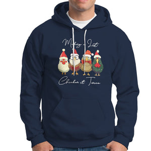 Christmas Hoodie Making A List Chicken It Twice Cute Santa Cuck TS09 Navy Printyourwear