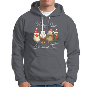 Christmas Hoodie Making A List Chicken It Twice Cute Santa Cuck TS09 Charcoal Printyourwear