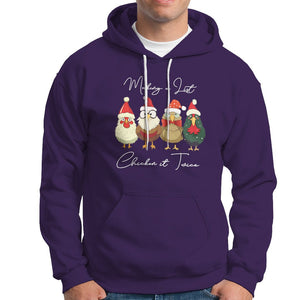 Christmas Hoodie Making A List Chicken It Twice Cute Santa Cuck TS09 Purple Printyourwear