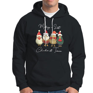 Christmas Hoodie Making A List Chicken It Twice Cute Santa Cuck TS09 Black Printyourwear