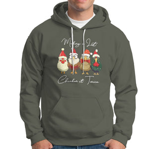 Christmas Hoodie Making A List Chicken It Twice Cute Santa Cuck TS09 Military Green Printyourwear