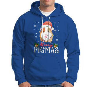 Christmas Hoodie Merry Pigmas Cute Guinea Pig Santa Hat TS09 Royal Blue Printyourwear