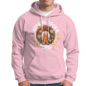 Christmas Hoodie Official Cookie Tester Baking Gingerbread Men TS09 Light Pink Printyourwear