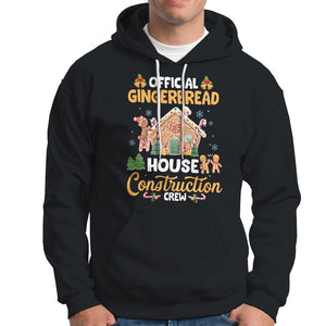 Christmas Hoodie Official Gingerbread House Construction Crew Decorating TS09 Black Printyourwear