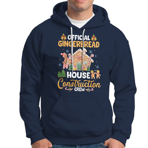 Christmas Hoodie Official Gingerbread House Construction Crew Decorating TS09 Navy Printyourwear