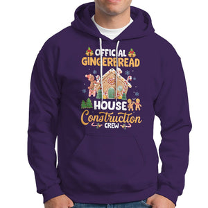 Christmas Hoodie Official Gingerbread House Construction Crew Decorating TS09 Purple Printyourwear