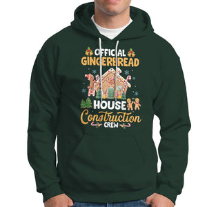 Christmas Hoodie Official Gingerbread House Construction Crew Decorating TS09 Dark Forest Green Printyourwear