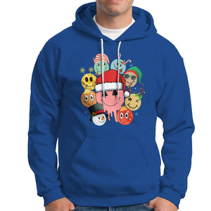 Christmas Hoodie Retro Groovy Xmas Tree Eye Face Reindeer Snowman Efl TS09 Royal Blue Printyourwear