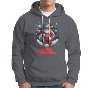 Christmas Hoodie Santa Astronaut Xmas Space Colorful Planet TS09 Charcoal Printyourwear