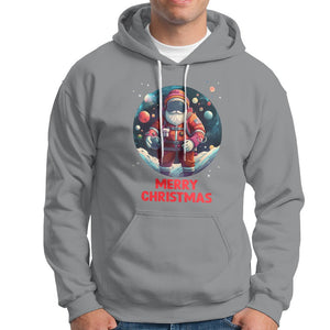 Christmas Hoodie Santa Astronaut Xmas Space Colorful Planet TS09 Sport Gray Printyourwear