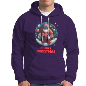 Christmas Hoodie Santa Astronaut Xmas Space Colorful Planet TS09 Purple Printyourwear