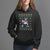 Christmas Hoodie Santa Riding Shark Diver Ocean Xmas Holiday TS09 Dark Heather Printyourwear