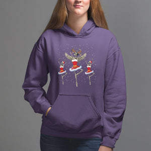 Christmas Hoodie Skeleton Dancing Ballet Xmas Ballerina TS09 Purple Printyourwear