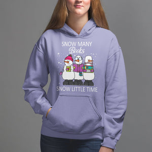 Christmas Hoodie Snow Many Books Snow Little Time Winter Bookworm TS09 Violet Printyourwear