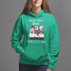 Christmas Hoodie Snow Many Books Snow Little Time Winter Bookworm TS09 Irish Green Printyourwear