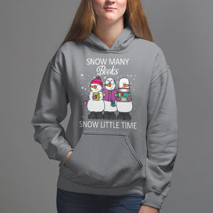 Christmas Hoodie Snow Many Books Snow Little Time Winter Bookworm TS09 Charcoal Printyourwear