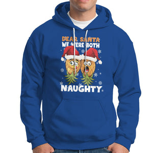 Christmas Hoodie Upside Down Pineapple Dear Santa We Were Both Naughty Xmas TS09 Royal Blue Printyourwear