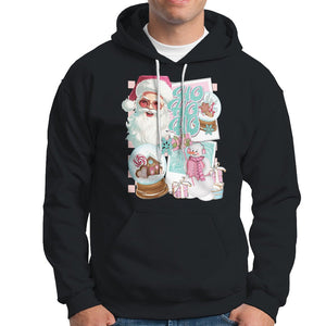 Christmas Hoodie Vintage Pink Santa Claus Ho Ho Ho TS09 Black Printyourwear