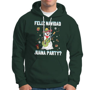 Christmas in Mexico Hoodie Feliz Navidad Juana Party Snowman Dancing TS09 Dark Forest Green Printyourwear