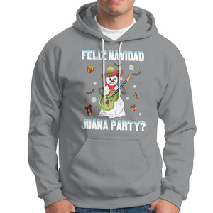 Christmas in Mexico Hoodie Feliz Navidad Juana Party Snowman Dancing TS09 Sport Gray Printyourwear