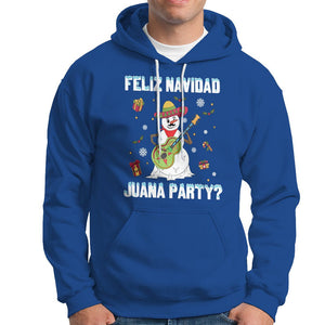 Christmas in Mexico Hoodie Feliz Navidad Juana Party Snowman Dancing TS09 Royal Blue Printyourwear