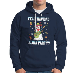 Christmas in Mexico Hoodie Feliz Navidad Juana Party Snowman Dancing TS09 Navy Printyourwear